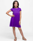 Girls Flowy Short Sleeve Girls Dress