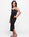 24seven Comfort Apparel Ruffle Spaghetti Strap Girls Maxi Dress
