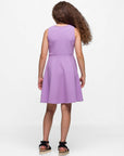 Girls Sleeveless Knee Length Fit and Flare Dress