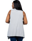 Plus Size Asymmetric Open Front Cardigan