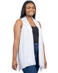 Plus Size Asymmetric Open Front Cardigan