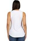 V Neck Tunic Tank Top with Round Hemline