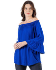 24seven Comfort Apparel Bell Sleeve Loose Fit Tunic Top