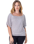 Loose Fit Dolman Top with Wide Sleeves