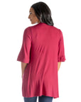 Open Front Elbow Length Sleeve Womens Cardigan