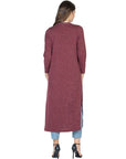 Womens Long Duster Open Front Knit Cardigan