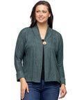 Single Button Front Long Sleeve Womens Cardigan