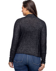 Curved Hem Open Front Long Womens Bolero Shrug
