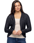 Curved Hem Open Front Long Womens Bolero Shrug