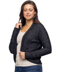 Curved Hem Open Front Long Womens Bolero Shrug