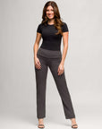 24seven Comfort Apparel Womens Comfortable Stretch High Waist Dress Pants
