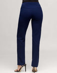 24seven Comfort Apparel Womens Comfortable Stretch High Waist Dress Pants