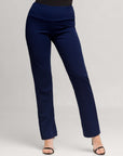 24seven Comfort Apparel Womens Comfortable Stretch High Waist Dress Pants