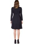 Classic Long Sleeve Flared Mini Dress