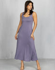 Scoop Neck Sleeveless Maxi Dress with Pockets