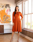 Midi Length Fit N Flare Pocket Dress