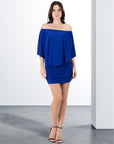 Convertible Womens Bodycon Mini Dress Ruffled Sleeve