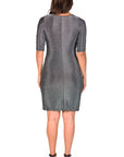Elbow Length Sleeve Shimmer Bodycon Mini Party Dress