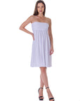 Strapless Empire Waist Mini Dress