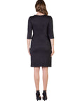 Draped in Style Knee Length V Neck Wrap Dress