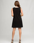 24seven Comfort Apparel Womens Solid Color Sleeveless Mini Shift Dress