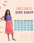 Girls Casual Solid Color Elastic Waist A Line Skirt