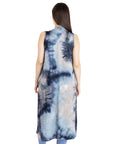 Tie Dye Sleeveless Open Front Maternity Cardigan Vest