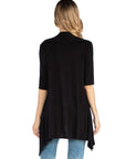 Loose Fit Open Front Maternity Cardigan with Half Sleeve