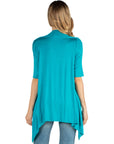 Loose Fit Open Front Maternity Cardigan with Half Sleeve