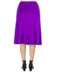 A Line Elastic Waist Knee Length Maternity Skirt