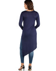Long Sleeve Asymmetrical Maternity Tunic Top