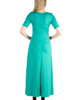Casual Maternity Maxi Dress With Sleeves