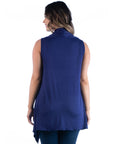 Plus Size Asymmetric Open Front Cardigan
