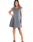 Keyhole Neck Plus Size Dress