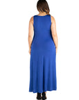 Simple A Line Plus Size Tank Maxi Dress