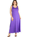 Simple A Line Plus Size Tank Maxi Dress