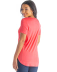 Womens V Neck Criss Cross Neckline T Shirt Tunic Top