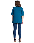 Open Front Elbow Length Sleeve Womens Cardigan