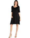Soft Flare T Shirt Dress with Pocket Detail
