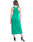 Scoop Neck Maxi Dress with Racerback Detail