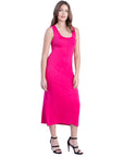 Scoop Neck Maxi Dress with Racerback Detail