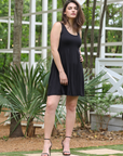 Sleeveless A Line Fit and Flare Skater Dress