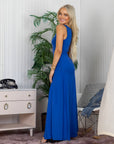 Slim Fit A Line Sleeveless Maxi Dress