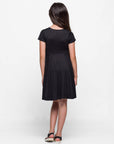 Girls Flowy Short Sleeve Girls Dress