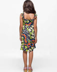 24sevenkid Girls Butterfly Print Empire Waist Sleeveless Dress