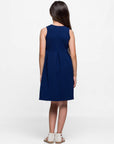 24seven Comfort Apparel Girls Sleeveless Pleated Party Dress