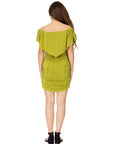 24seven Comfort Apparel Girls Off The Shoulder Rouched Party Dress