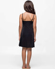 24sevenkid Girls Shimmery Spaghetti Strap Knee Length Dress