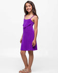 24sevenkid Girls Shimmery Spaghetti Strap Knee Length Dress