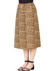 24seven Comfort Apparel Comfortable Elastic Waistline Girls Knee Length Skirt